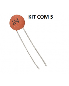 Kit Com 5 Capacitor Ceramico 100K