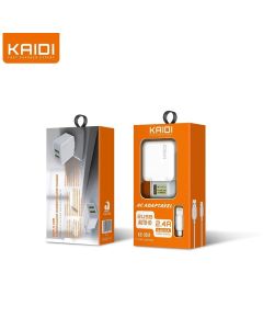 Carregador Celular Iphone Com 1 Cabo E 2 Saidas Usb - Kaidi KD-301A