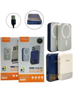 Power Bank Magnético Kaidi 998 10.000 Mah Magsafe Kd-998 Branco