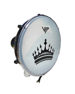 Pandeiro Vip 10 Pele Leitosa Coroa Abs Platinelas Inox br