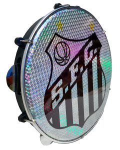 Pandeiro 10 Pele Holografica Times Santos