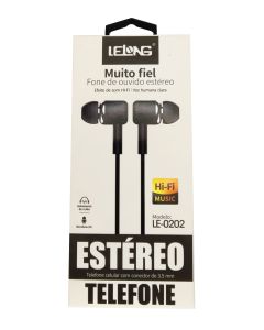 Fone de Ouvido Com Microfone Som Hi-Fi Voz Humana Clara - Preto