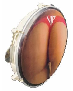 Pandeiro Vip 10 Pele Leitosa Prive Pink Abs Platinela Inox - Branco