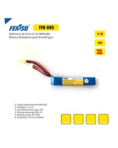 Bateria Lipo 11.1V 900MaH (15C) Feasso (FFB005) 1