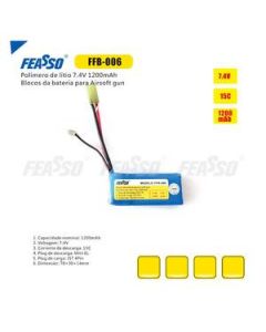 Bateria Lipo 7.4V 1200MaH (15C) Feasso (FFB006) 1
