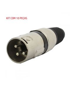 Plug Microfone XLR Canon Macho Metal 1